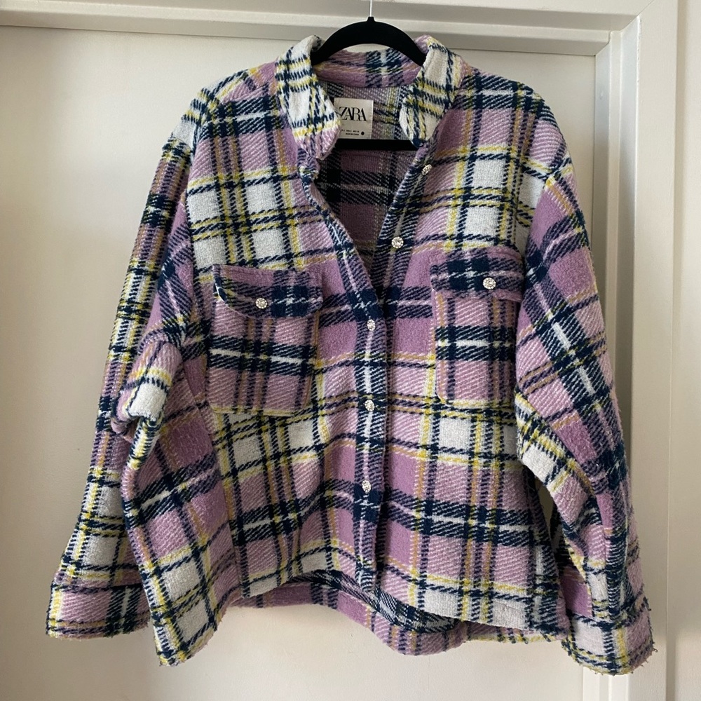 ZARA PLEADED WARM SHIRT Size S